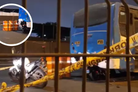 Rmac: Motociclista muere tras chocar contra la parte trasera de bus del 'Chino'