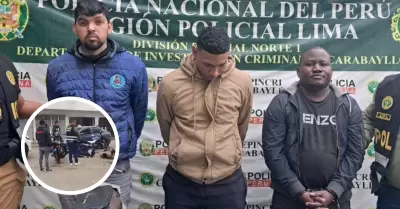 Capturan a extorsionadores extranjeros que exigían cupos en Carabayllo