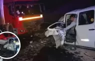 Camioneta intenta invadir carril y choca contra camin en Arequipa: Ambos conductores resultaron heridos