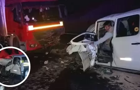 Camioneta choca contra camin en Arequipa