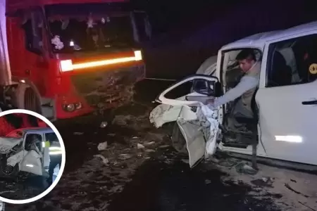 Camioneta choca contra camin en Arequipa