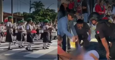 Iquitos: Más de 100 escolares se desmayan durante desfile