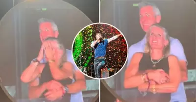 Revelan aparente infidelidad en concierto de Coldplay