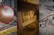 Extorsin en San Martn de Porres: hombre incendia tienda de autopartes y casi se quema