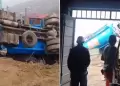 Puente Piedra: Camin cisterna cay desde lo alto de un cerro cuando suba para abastecer familias