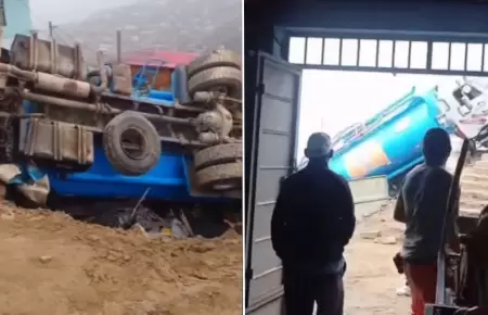 Camin cisterna cay sobre casa en Puente Piedra