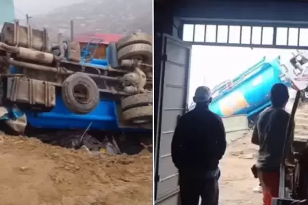 Camin cisterna cay sobre casa en Puente Piedra