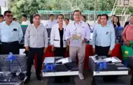 Eduardo Salhuana refuerza la educacin en Madre de Dios con entrega de computadoras e impresoras