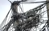 Rmac: Ministerio Pblico alert sobre graves riesgos por maraa de cables en el distrito