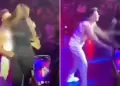 Bailarn se propasa con Korina Rivadeneira