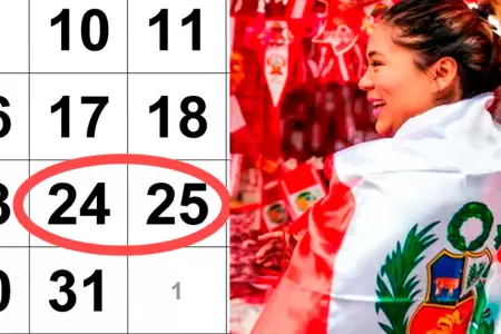 Das no laborables este 24 y 25 de julio.