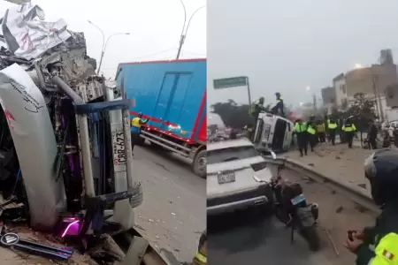 Ms de 20 heridos tras despiste de combi en autopista Ramiro Prial