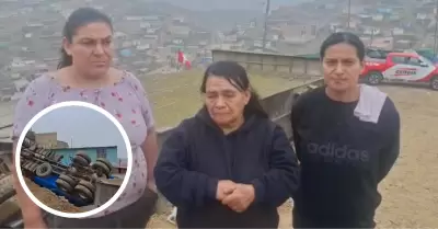 Familia duerme en la calle tras caída de camión cisterna sobre su vivienda