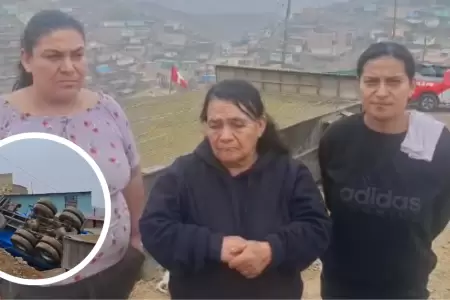 Familia duerme en la calle tras cada de camin cisterna sobre su vivienda