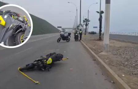 Joven muere tras despiste de su motocicleta en Av. Costanera