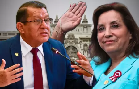 Eduardo Salhuana y Dina Boluarte