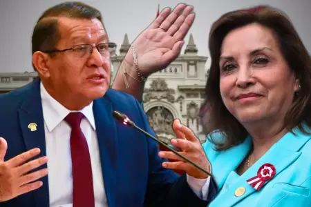 Eduardo Salhuana y Dina Boluarte