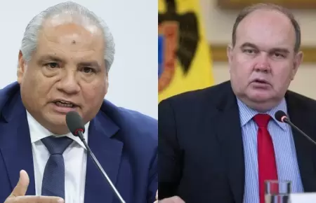 El ministro Csar Sandoval y Rafael Lpez Aliaga