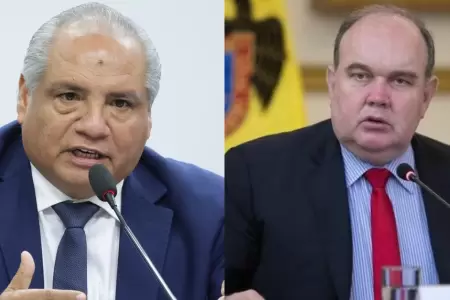 El ministro Csar Sandoval y Rafael Lpez Aliaga