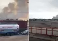 Callao: Feroz incendio forestal en la avenida Coronel Nstor Gambetta, muy cerca de Base Naval