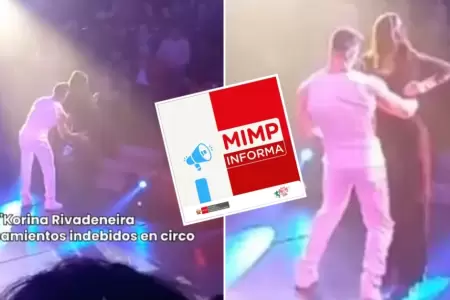 MIMP condena tocamientos indebidos contra Korina Rivadeneira en circo