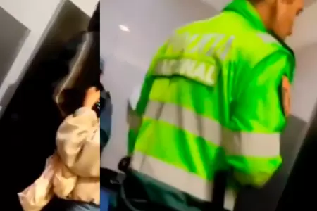 Polica intervino a mujer que persigui a su pareja hasta el bao