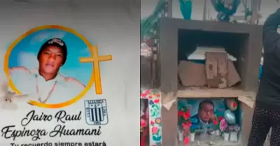 Barristas de la U profanan tumba de hincha de Alianza Lima