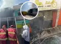 Incendio de grandes proporciones consume local ubicado cerca a conocido centro comercial