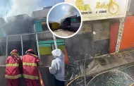 Incendio de grandes proporciones consume local ubicado cerca a conocido centro comercial