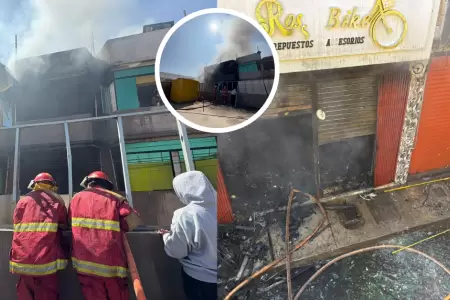 Incendio consume local ubicado cerca a centro comercial en Tacna