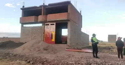 La escena del asesinato a minero en Puno.
