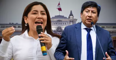 Kelly Portalatino y Waldemar Cerrón