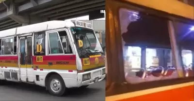 Buses fueron atacados en San Juan de Miraflores.