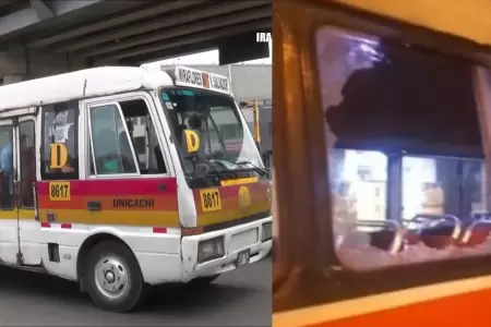 Buses fueron atacados en San Juan de Miraflores.