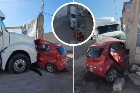 Arequipa: Triler aplasta a mecnico y lo deja en coma