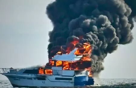 Incendio en el yate