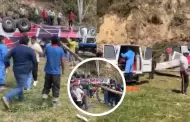 Fatal accidente en Tarma: Bus interprovincial termina volcado y deja mltiples heridos