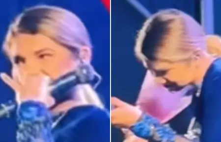 Susana Alvarado se quiebra durante concierto