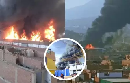 Incendio en fbrica ubicada en valo Zapallal