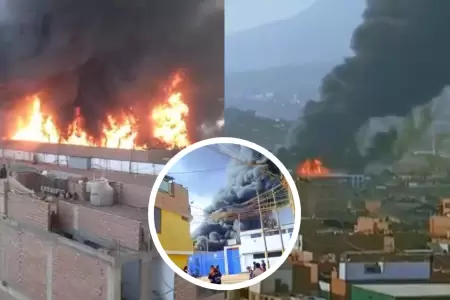 Incendio en fbrica ubicada en valo Zapallal