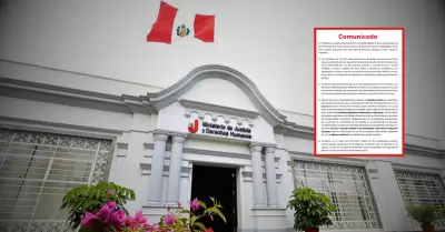 MINJUSDH en comunicado