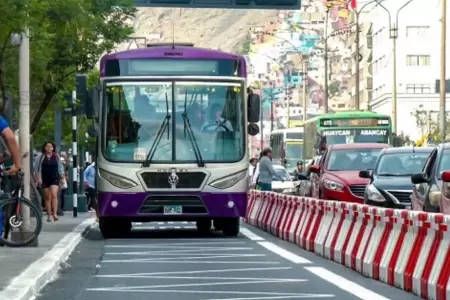 Corredor Morada desva su ruta por pintado en la Av. Brasil.