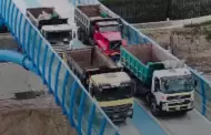Corredor turstico Miraflores-Barranco super prueba de resistencia: camiones cruzaron la estructura