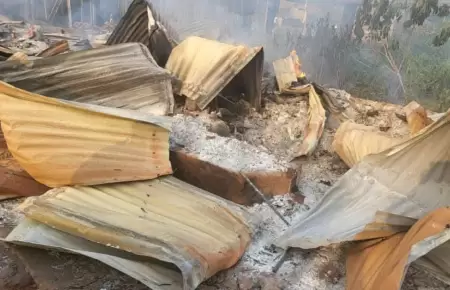 Restos cerca al templo atacado en la RDC.