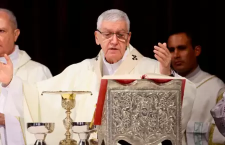 Cardenal Castillo ante Dina Boluarte por Fiestas Patrias.