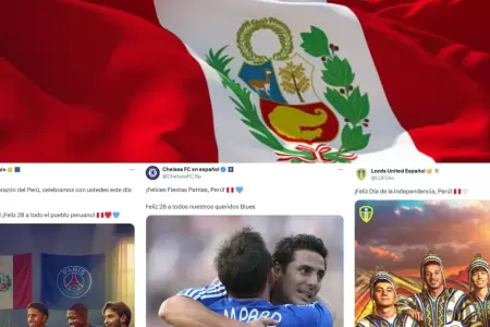 Clubes saludaron al Per por Fiestas Patrias.