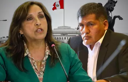 Dina Boluarte y Jaime Quito
