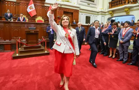 Dina Boluarte culmina mensaje a la nacin