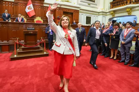 Dina Boluarte culmina mensaje a la nacin