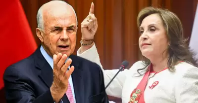 Ismael Benavides y Dina Boluarte